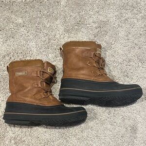 London Fog Brown and Black Kids Boots